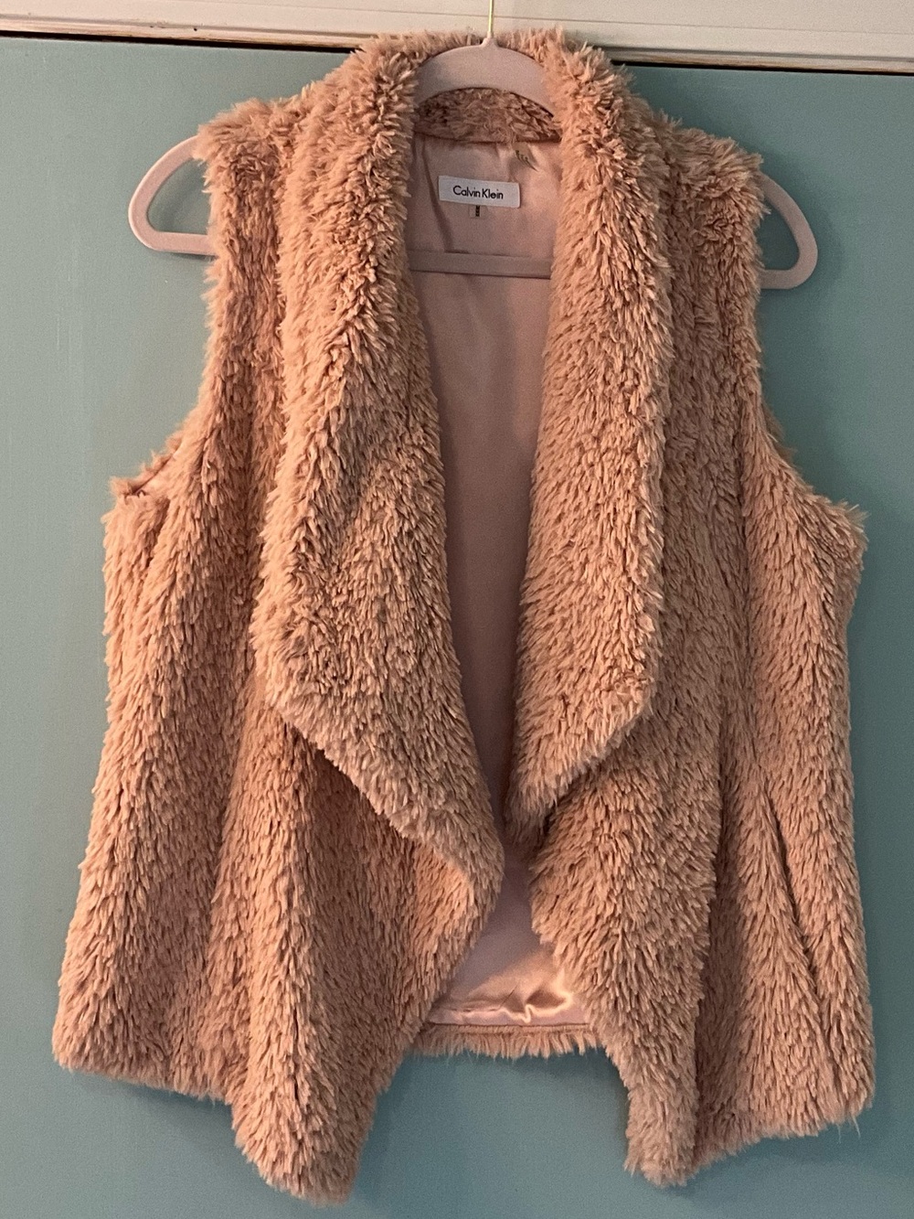 Calvin Klein cozy faux fur vest